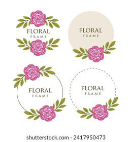 Element floral frame collection design