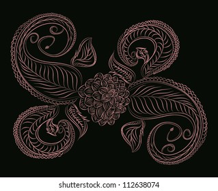 Element of  floral ornament