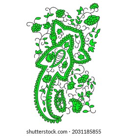 element floral ornament batik pattern