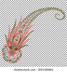 patrón de batik de adorno floral de elemento
