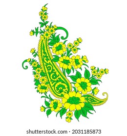 element floral ornament batik pattern