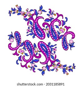 element floral ornament batik pattern