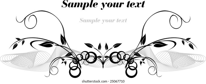 Element of floral ornament. Vector