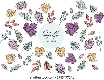 Element of Flower Background Vector greetings