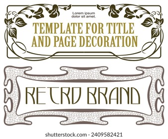 Element flower for labels, banner, sticker and other design. 
