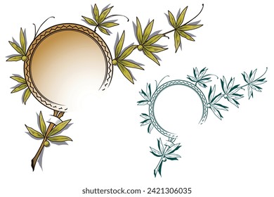 Element flower for labels, banner, sticker and other design. 