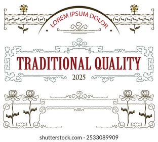 Element flower for labels, banner, sticker and other design. 