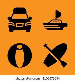 element, funny, typography and toy icons set. Vector illustration for web and design