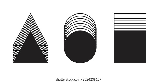 Distorção geométrica do elemento design exclusivo com fundo em branco