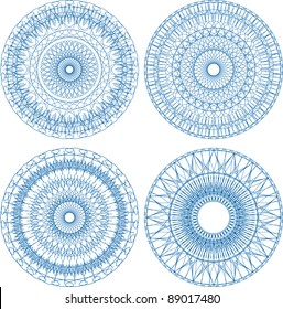 element guilloche for use in certificates, vouchers or awards. vector