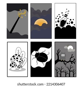 Element für Halloween-Design. Entwerfen Sie Cartoon für Vorlage.