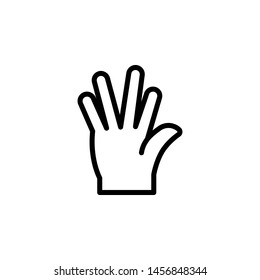 Element of hand gesture illustration icon. signs symbols can be used for web logo mobile app UI UX on white background