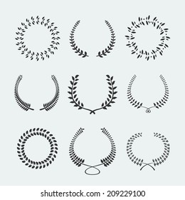 Element for heraldry decorative branch