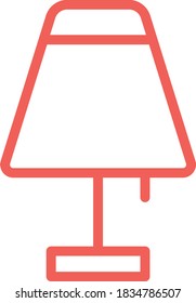 element icon furniture of table lamp for web