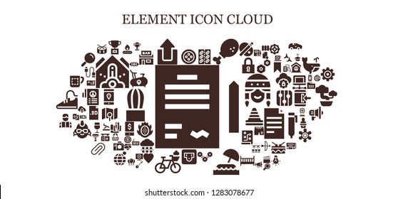  element icon set. 93 filled element icons. Simple modern icons about  - Contract, Button, Trophy, Upload, Tablet, Chicken leg, Molecule, Island, Socket, Bicycle, Reading, Mug