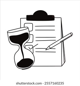 Element icon writer check note illustration