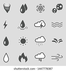 Element Icons. Sticker Design. Vector Illustration.