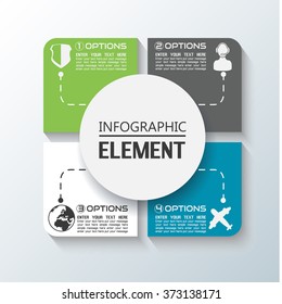 ELEMENT FOR INFOGRAPHIC CHART TEMPLATE GEOMETRIC FIGURE SQUARE AND CIRCLE SECOND EDITION