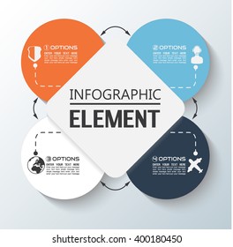 ELEMENT FOR INFOGRAPHIC CHART TEMPLATE GEOMETRIC FIGURE