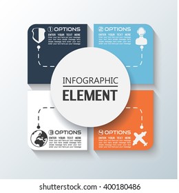 ELEMENT FOR INFOGRAPHIC CHART TEMPLATE GEOMETRIC FIGURE SQUARE AND CIRCLE