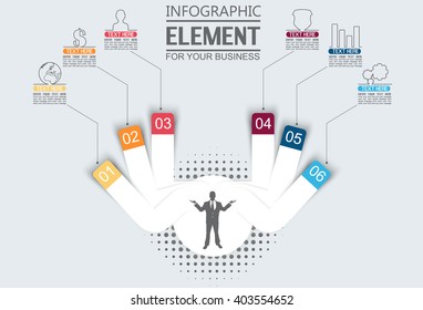 ELEMENT FOR INFOGRAPHIC  TEMPLATE GEOMETRIC FIGURE CIRCLE THIRD EDITION