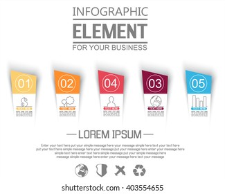 ELEMENT FOR INFOGRAPHIC  TEMPLATE GEOMETRIC FIGURE STIKER NUMBER OPTION THIRD EDITION