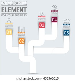 ELEMENT FOR INFOGRAPHIC TEMPLATE GEOMETRIC FIGURE TREE THIRD EDITION