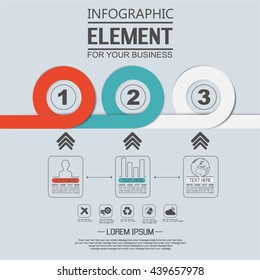 ELEMENT FOR INFOGRAPHIC  TEMPLATE GEOMETRIC FIGURE OVERLAPPING CIRCLES