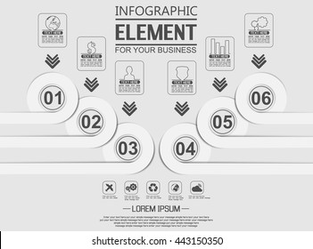 ELEMENT FOR INFOGRAPHIC  TEMPLATE GEOMETRIC FIGURE OVERLAPPING CIRCLES THIRD EDITION WHITE