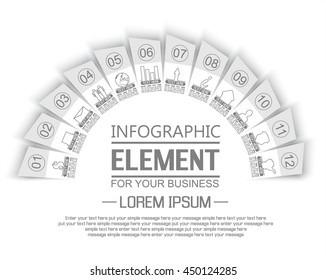 ELEMENT FOR INFOGRAPHIC  TEMPLATE GEOMETRIC FIGURE STIKER RAINBOW THIRD EDITION WHITE