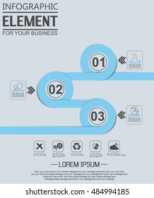 ELEMENT FOR INFOGRAPHIC  TEMPLATE GEOMETRIC FIGURE OVERLAPPING CIRCLES NINTH EDITION BLUE