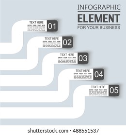 ELEMENT FOR INFOGRAPHIC TEMPLATE GEOMETRIC FIGURE FOR YOUR BUSINESS THIRD EDITION BLACK