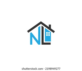 Letra de elemento Modelo de vectores de diseño de logotipo de inicio NL.