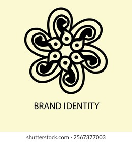 element logo barand geometric shape symmetry hexagonal natural