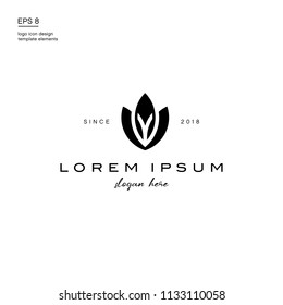 element Logo Design Icon Template Design Flower