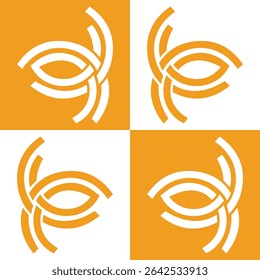 Element Logo Design Idea featuring abstract lines and a gold color theme. Ideal for luxury brands, business identity, or elegant product logos. Editable EPS included.