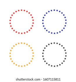Element for logo, star in the shape of circle, premium quality symbol, vector frame.