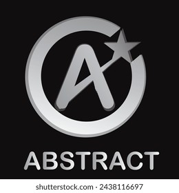 element logo that symbolizes the letter A, elegant, super cool