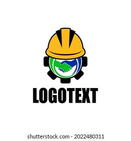 Element logo vector, Construct logo vector template. Helmet construction and protect design concept for building, architect, contractor, repair and landmark
