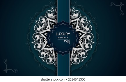 Element Mandala Background Vector Design. Round ornament decoration. Line flower pattern. Stylized floral motif. meditation yoga logo. Complex flourish weave medallion. Tattoo print