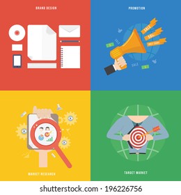Element of marketing concept icon in flat design 