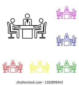 Element of Meeting in multi colored icons. Premium quality graphic design icon. Simple icon for websites, web design, mobile app, info graphics on white background