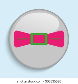 The element of men's clothing. Bow tie. Vector icon.