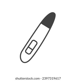 Element of menstruation themed set. A pregnancy test shows a negative result, so women need to be careful with their bodies. Vector illustration.