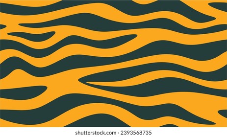 Element for menu. Animal print, zebra texture background. Repeatable ready template. Pattern for business booklets, leaflets. Retro tiger stripes distorted backdrop. Seamless.