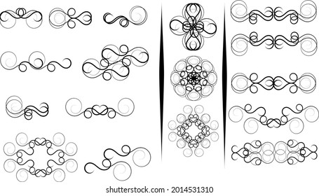 element modern abstract symbol floral decoration