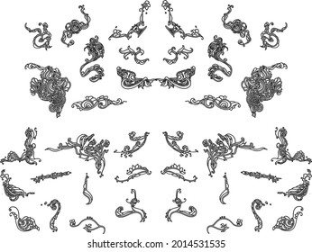 element modern abstract symbol floral decoration
