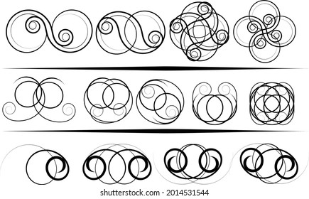 element modern abstract symbol floral decoration