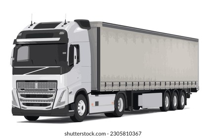 Plantilla vectorial de diseño de arte para camiones de carga
