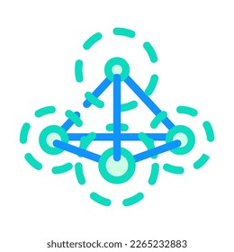 element molecular structure color icon vector. element molecular structure sign. isolated symbol illustration
